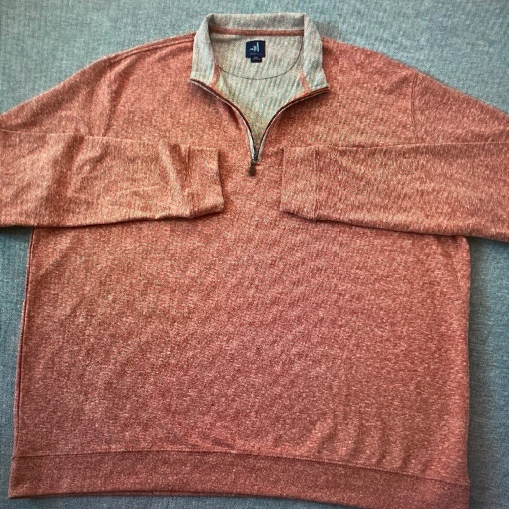 Peter Millar Men's Quarter-Zip Sweater - Heathered Orange